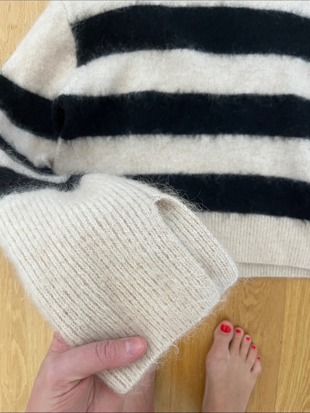 Striped Fuzzy Sweater